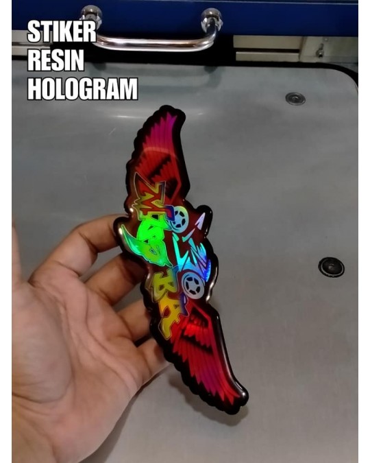 Cetak Stiker Timbul 3D Resin Hologram Satuan